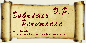 Dobrimir Peruničić vizit kartica